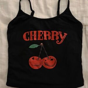 Black Cherry Graphic Tank Top